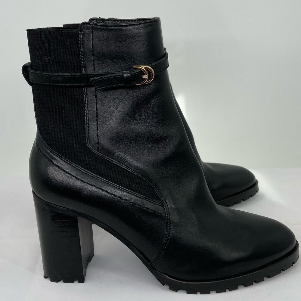 Massimo Dutti Black leather Booties Sz 6.5